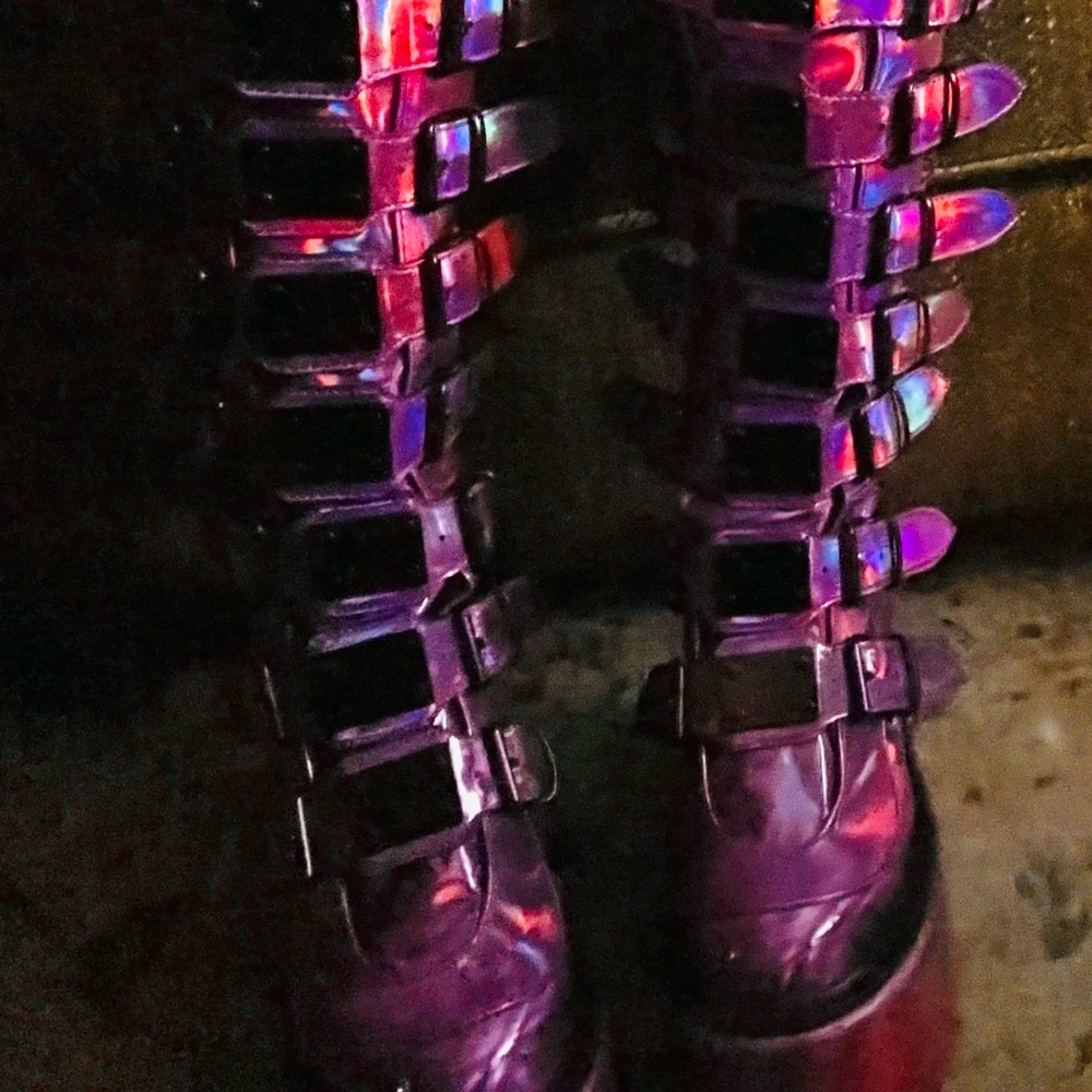 Holographic Demonias! Size 7! Never worn! In box!